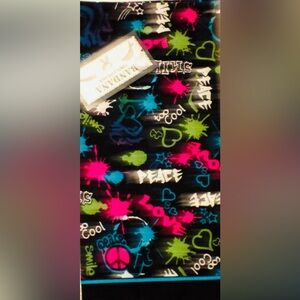 Bandana Peace and Love Skull Cap Du Rag Neckerchief Unisex Pet Cancer Scarf